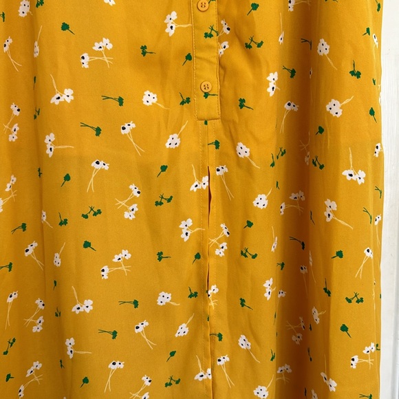 Collective Concepts Button Front Yellow Floral Maxi Skirt Size L - Picture 7 of 12